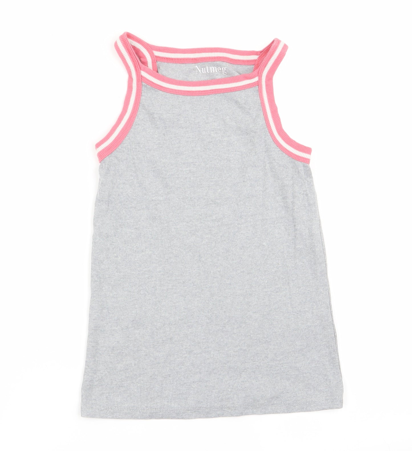 Nutmeg Girls Grey   Basic Tank Size 12-13 Years