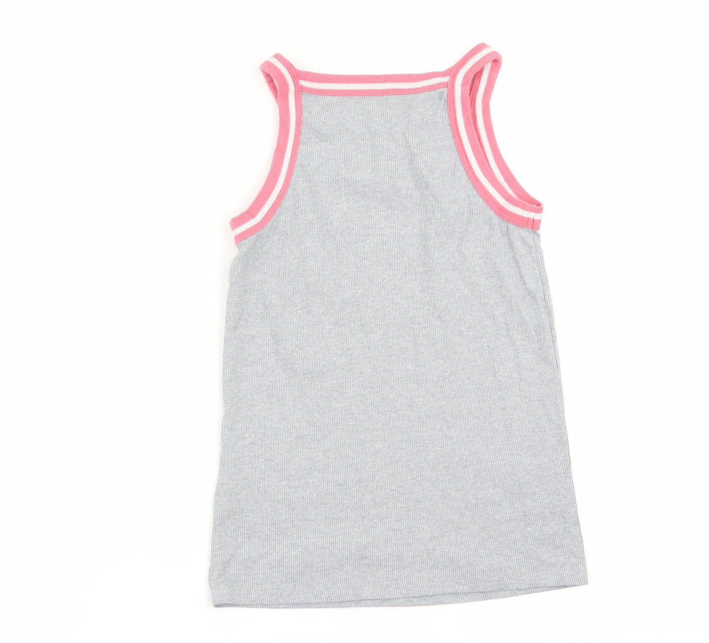 Nutmeg Girls Grey   Basic Tank Size 12-13 Years