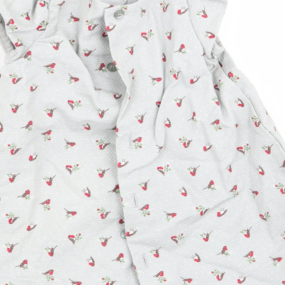 m Girls Grey   Fit & Flare  Size 0-3 Months