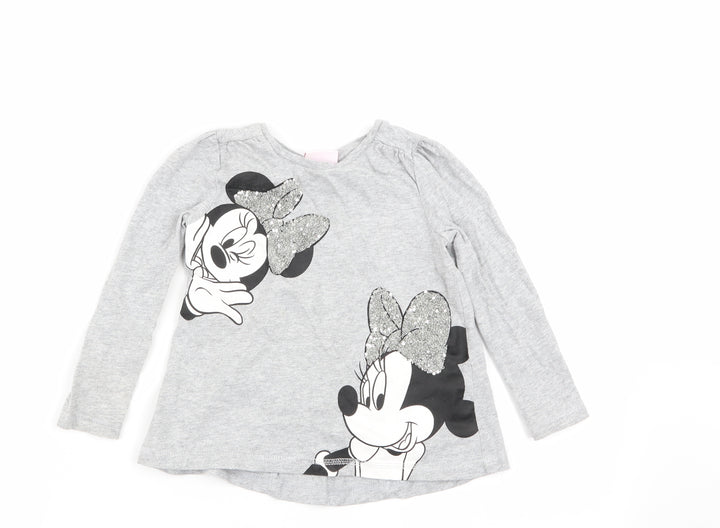 TU Girls Grey Basic T-Shirt Size 2-3 Years - disney