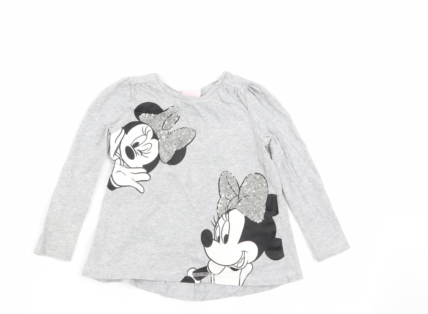 TU Girls Grey   Basic T-Shirt Size 2-3 Years  - disney