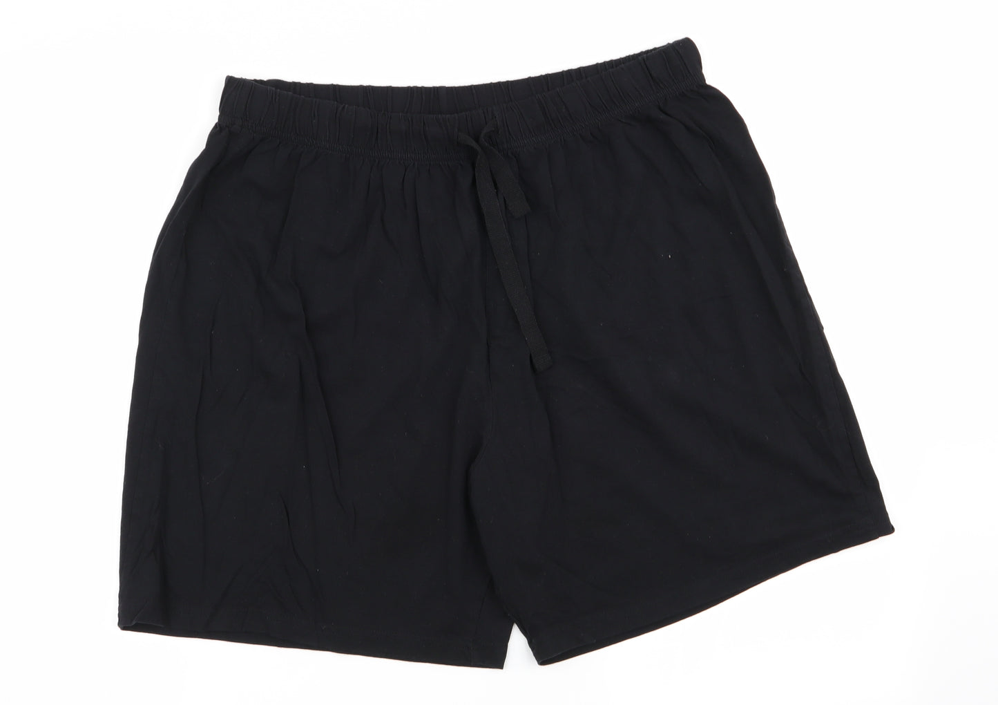 Asda George Mens Black Solid   Pyjama Pants Size L  - shorts
