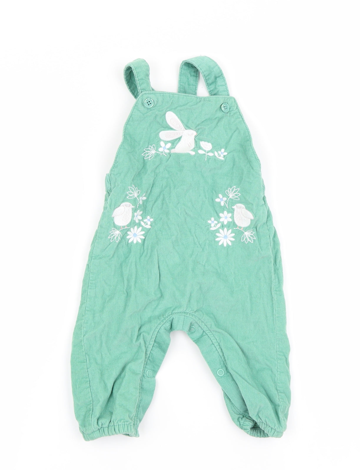 M&S Girls Green   Dungaree One-Piece Size 3-6 Months
