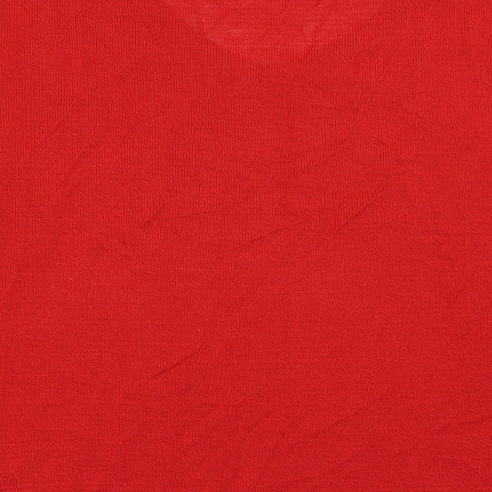 colourfield Womens Red   Basic T-Shirt Size L