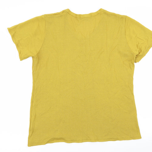 colourfield Womens Yellow   Basic T-Shirt Size XL