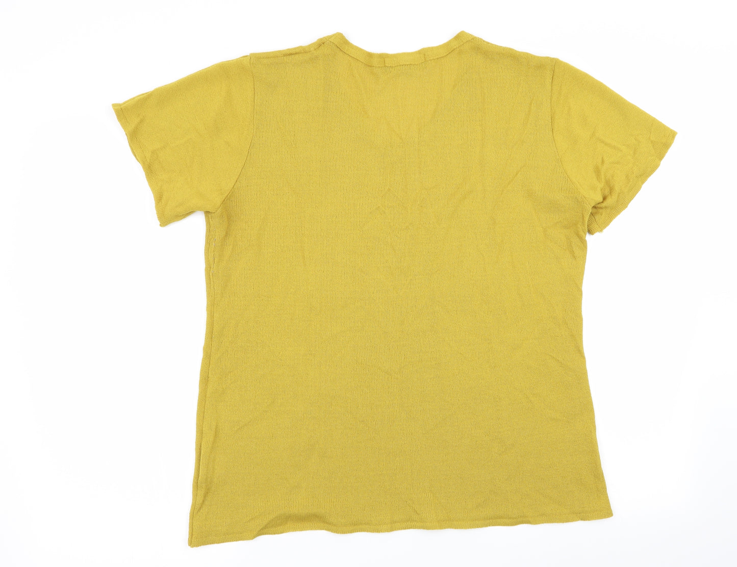 colourfield Womens Yellow   Basic T-Shirt Size XL