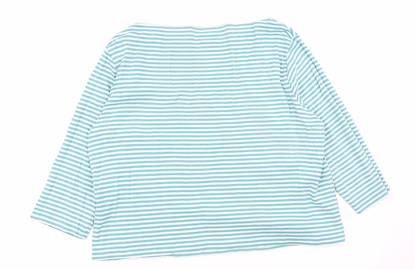 Basix Womens Multicoloured Striped  Basic T-Shirt Size 20