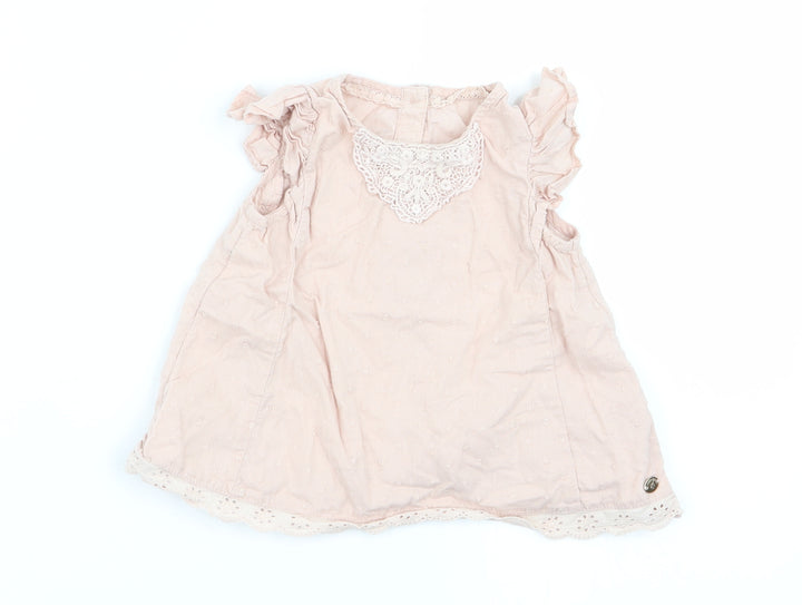 M Girls Pink Polka Dot Fit & Flare Size 9-12 Months