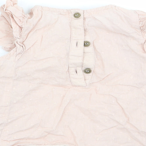 M Girls Pink Polka Dot  Fit & Flare  Size 9-12 Months