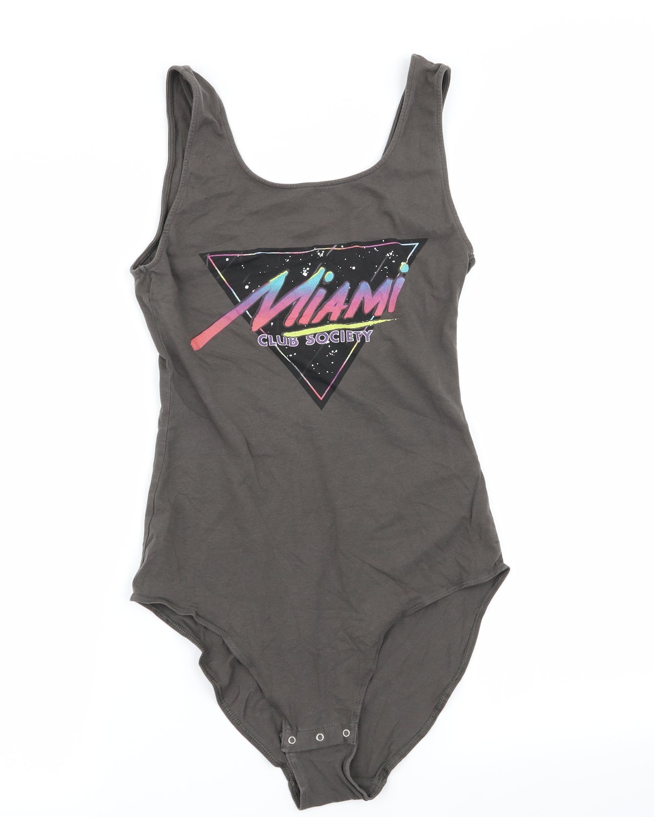 Divided by H&M Womens Grey   Bodysuit One-Piece Size M