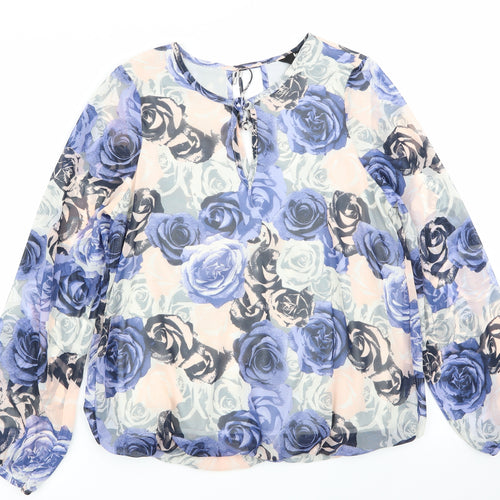 K&D Womens Multicoloured Floral  Basic Blouse Size 12