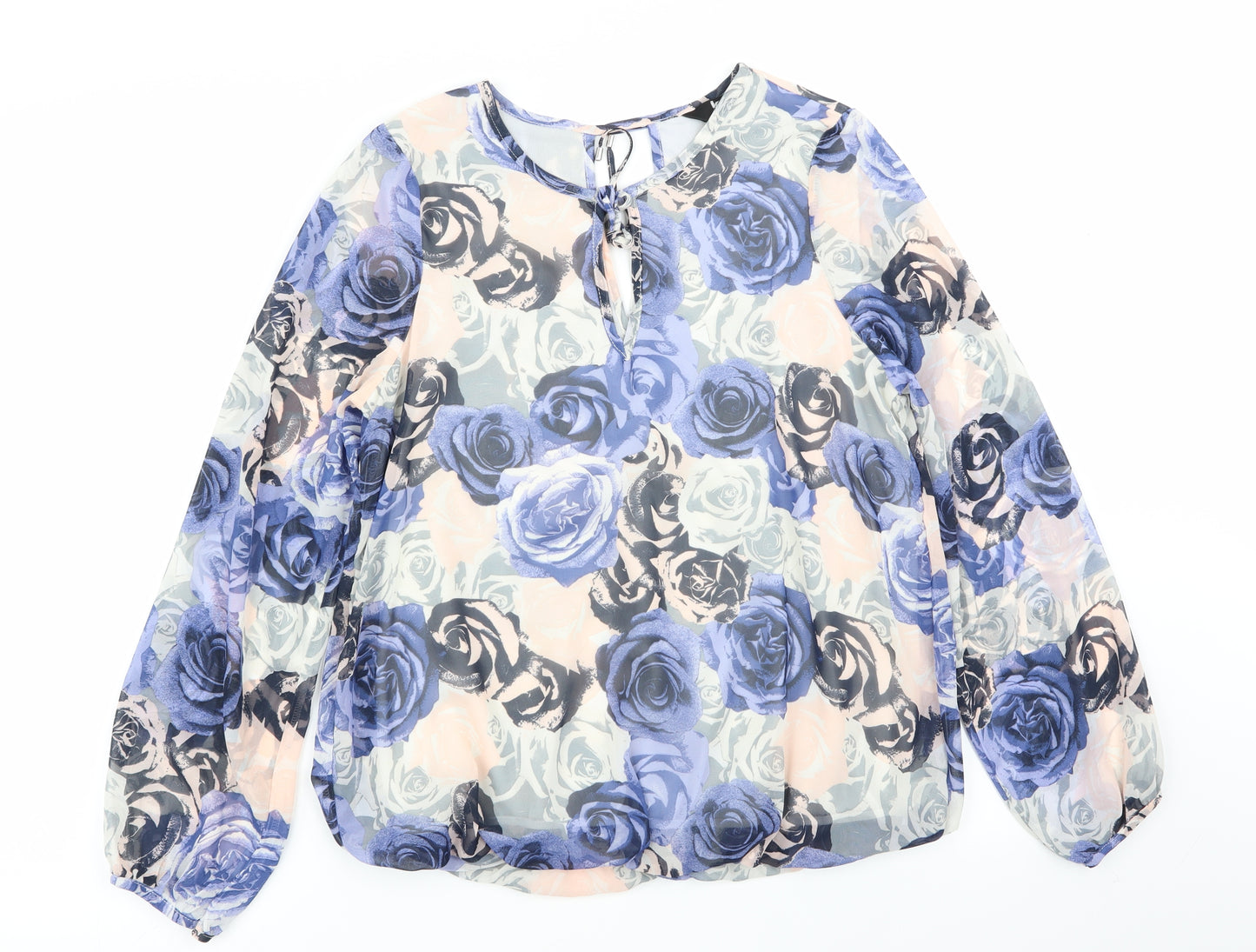 K&D Womens Multicoloured Floral  Basic Blouse Size 12