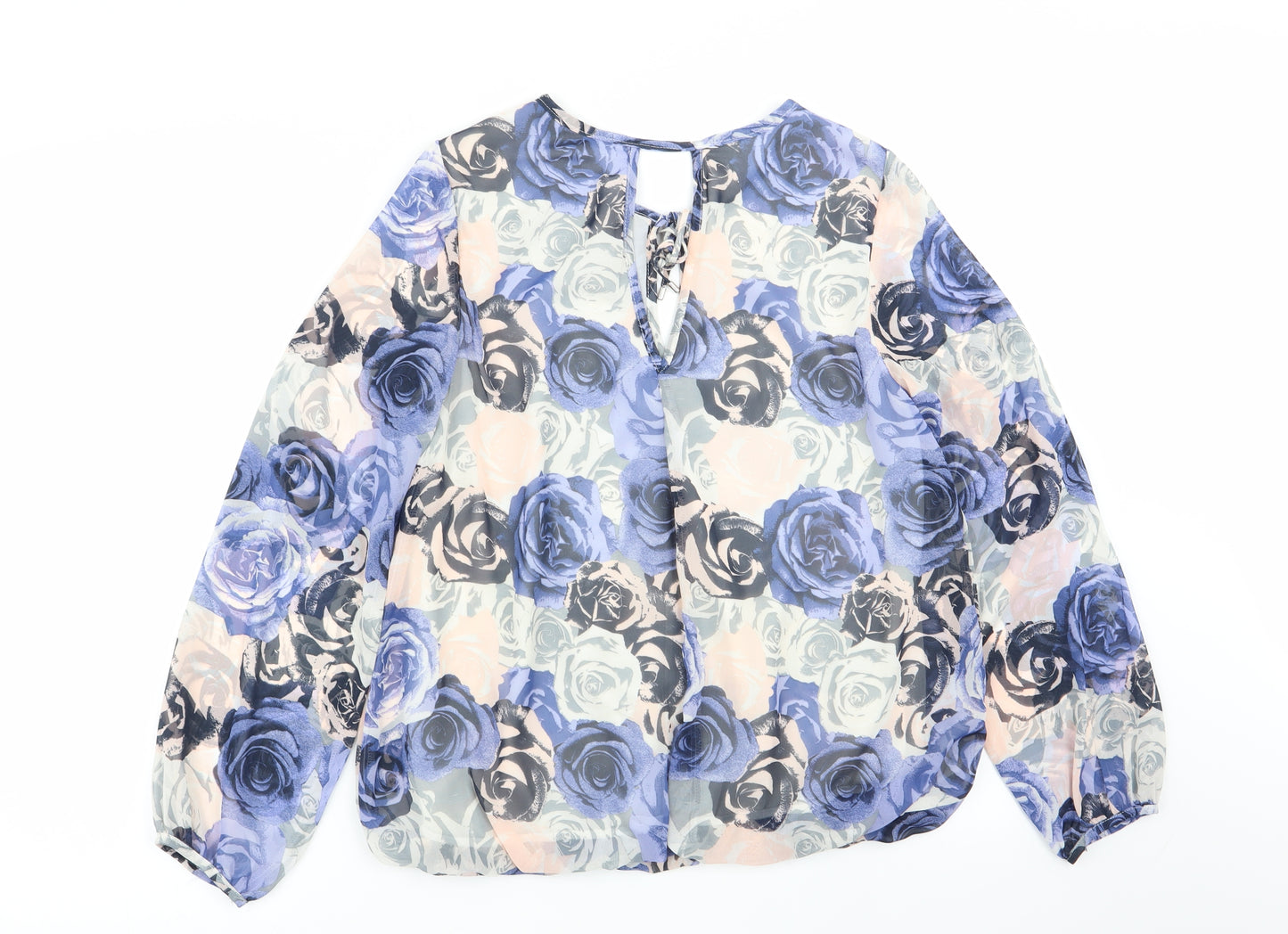 K&D Womens Multicoloured Floral  Basic Blouse Size 12