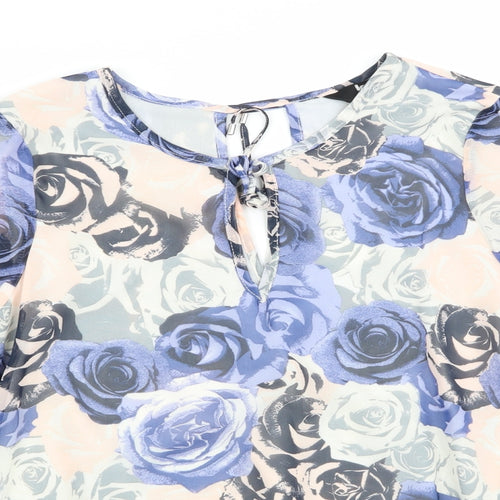 K&D Womens Multicoloured Floral  Basic Blouse Size 12