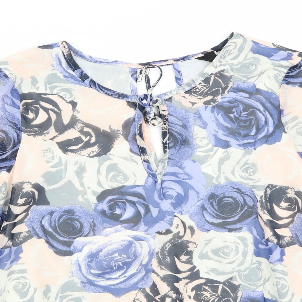 K&D Womens Multicoloured Floral  Basic Blouse Size 12