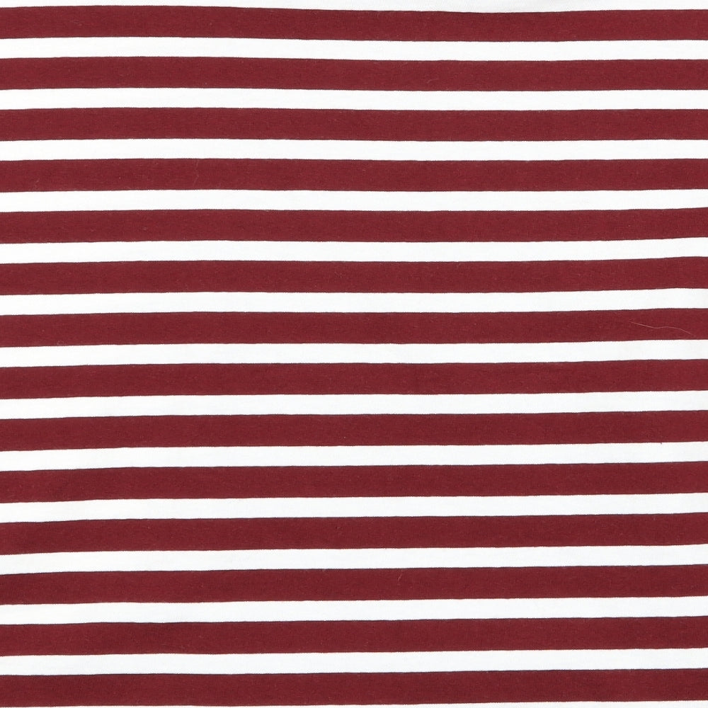 Topshop Womens Multicoloured Striped  Basic T-Shirt Size M  - Size M/L