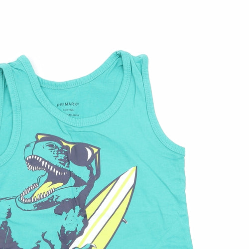 Primark Boys Green   Basic Tank Size 5-6 Years