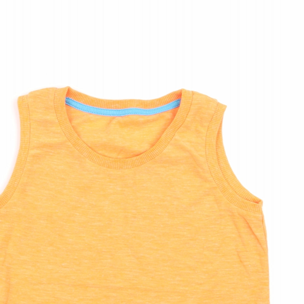 Matalan Boys Orange   Basic Tank Size 5-6 Years