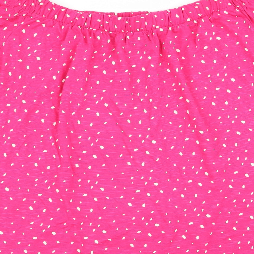 NEXT Womens Pink Polka Dot  Basic T-Shirt Size 20