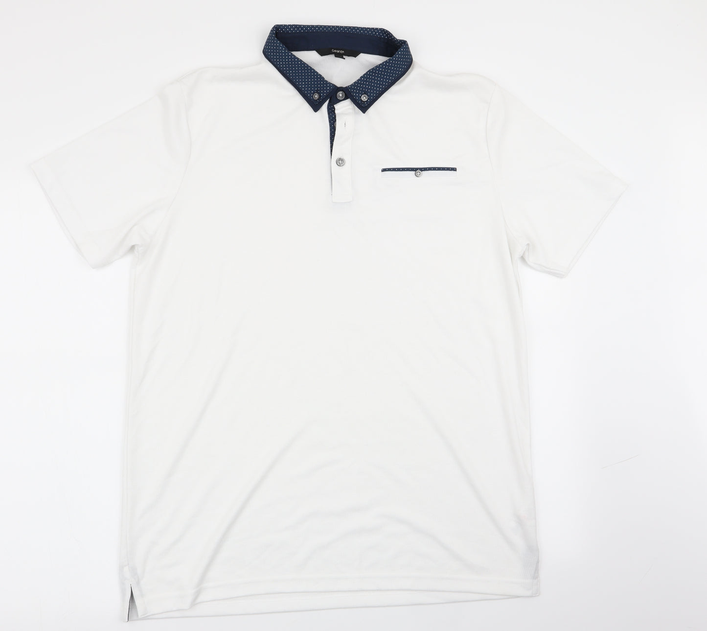 Asda George Mens White    Polo Size L