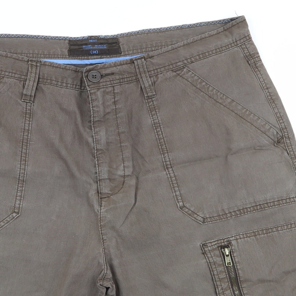 NEXT Mens Brown   Cargo Shorts Size 38 in
