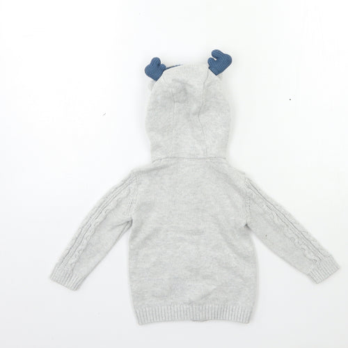 TU Baby Grey  Knit Cardigan Jumper Size 6-9 Months
