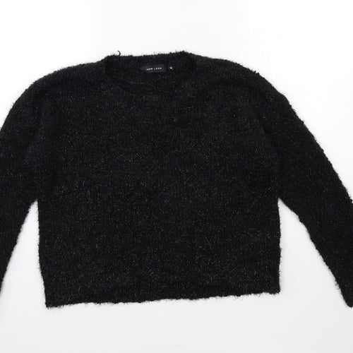 New Look Womens Black  Knit Pullover Jumper Size 14