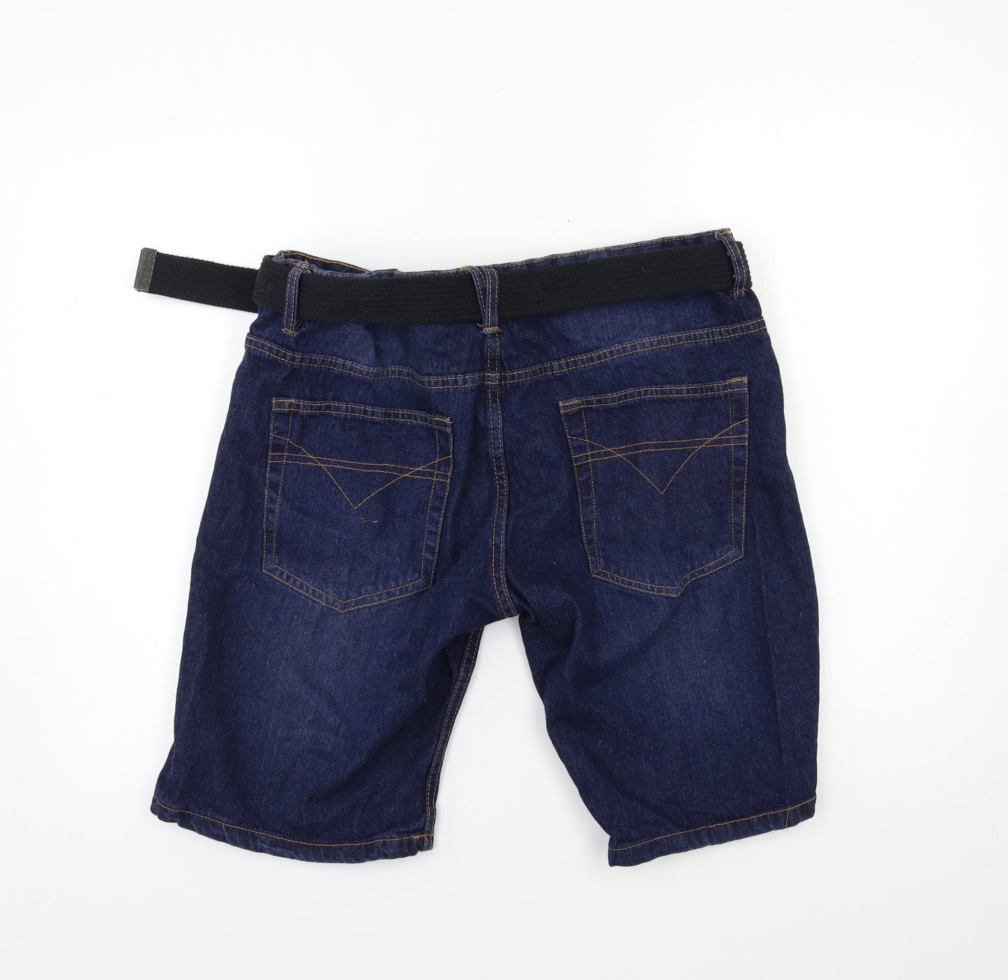 Pierre Cardin Mens Blue  Denim Biker Shorts Size 32 in