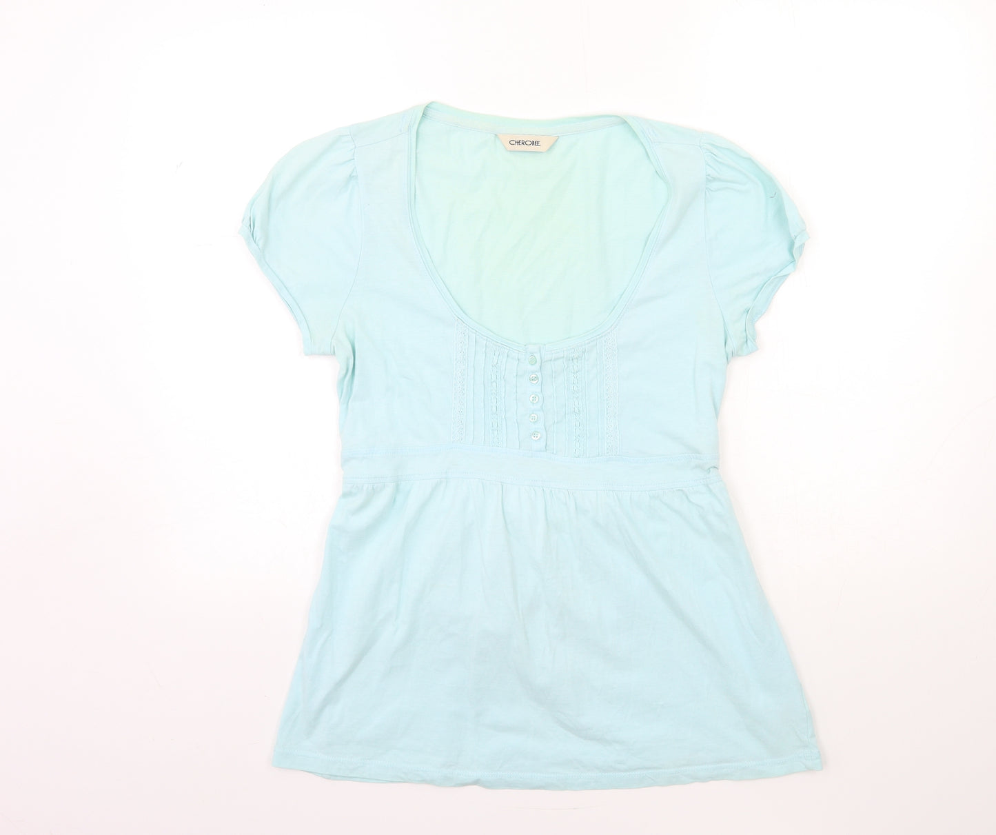 Cherokee Womens Blue   Basic T-Shirt Size 12