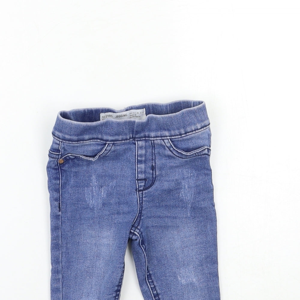 Denim & Co. Baby Blue  Denim Capri Jeans Size 12-18 Months