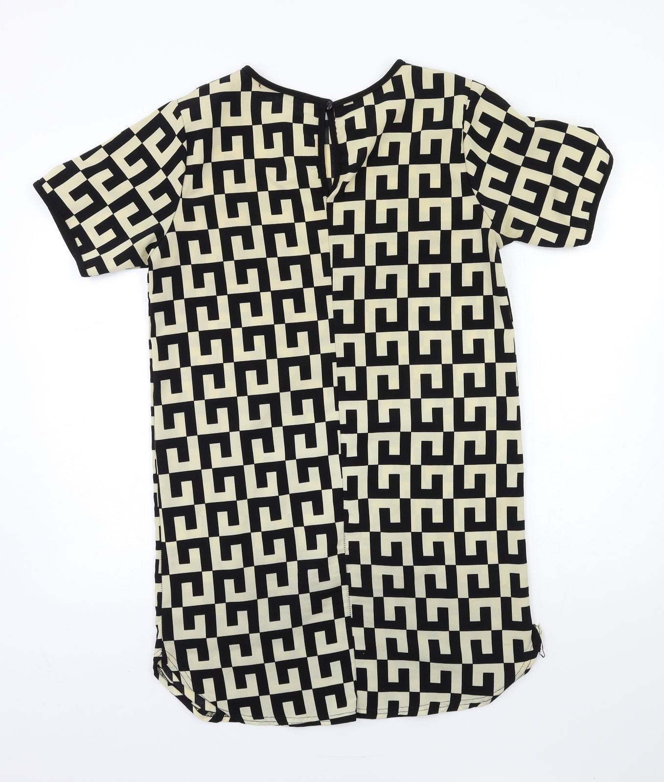 Boohoo Womens Black Geometric  Shift  Size 8
