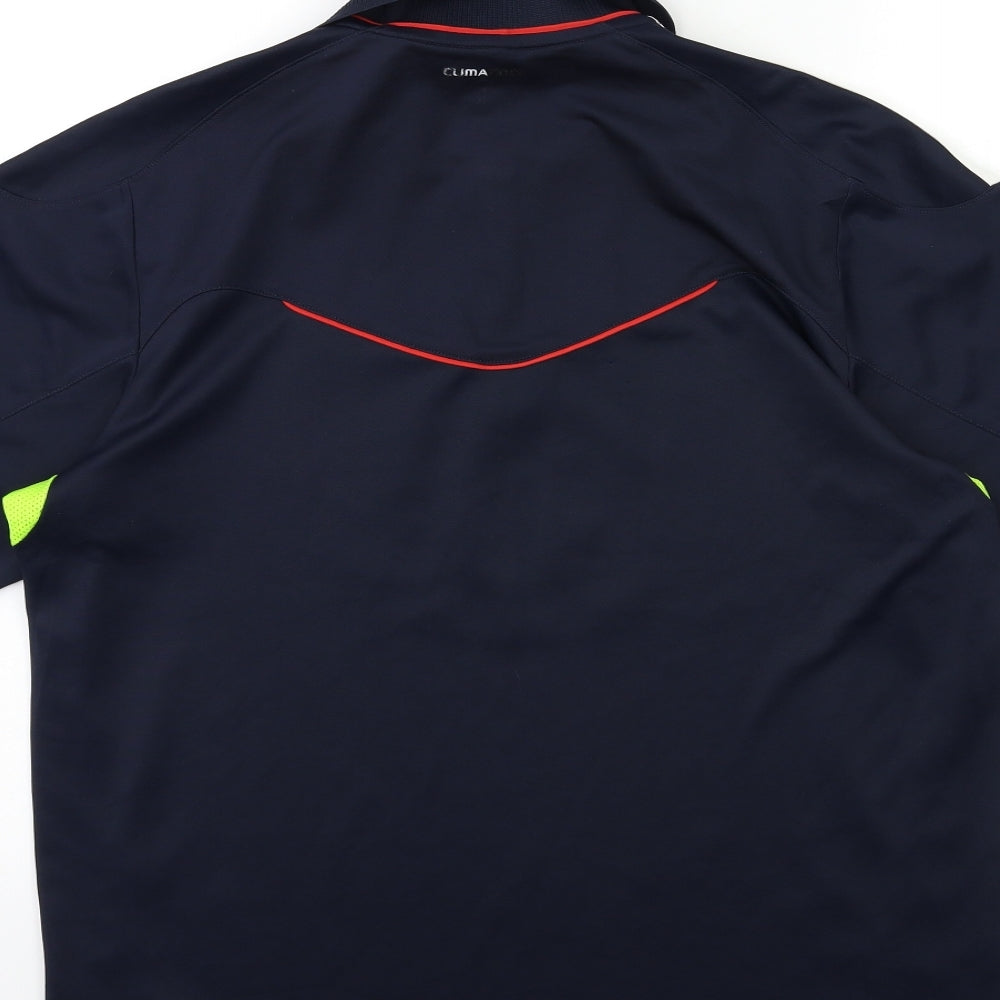 adidas Mens Blue   Basic Polo Size L  - ENGLAND