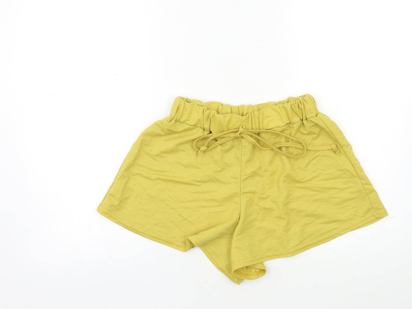 PRETTYLITTLETHING Womens Yellow   Hot Pants Shorts Size 8