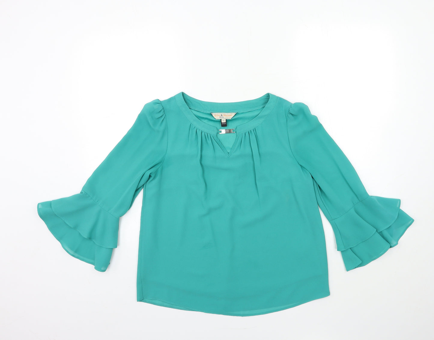 Billie & Blossom Womens Green   Basic Blouse Size 8