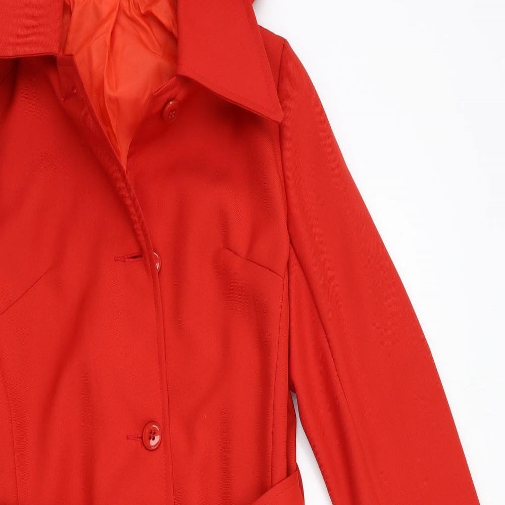 Preworn Womens Red   Overcoat Coat Size 12