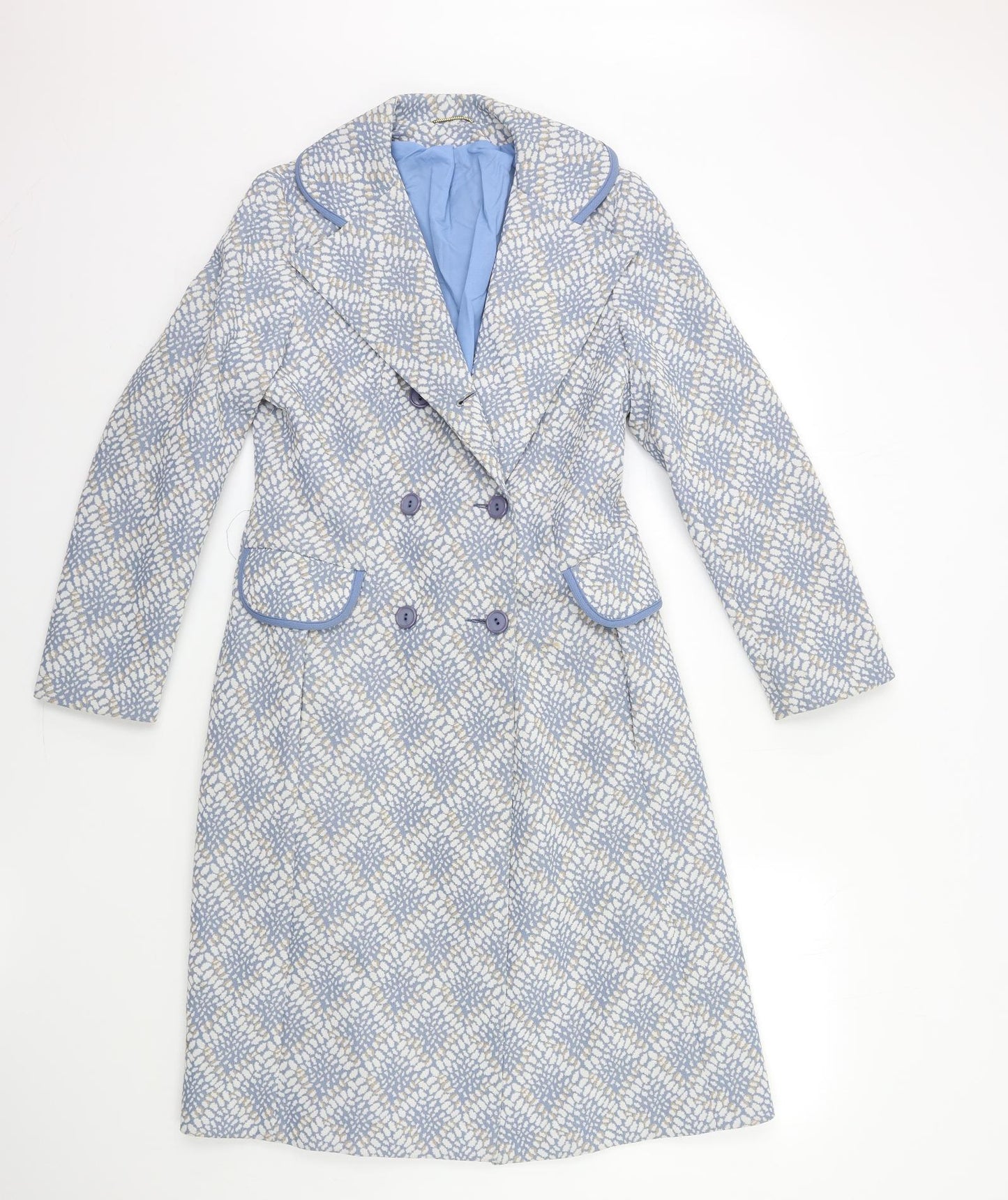 Preworn Womens Blue   Overcoat Coat Size 12