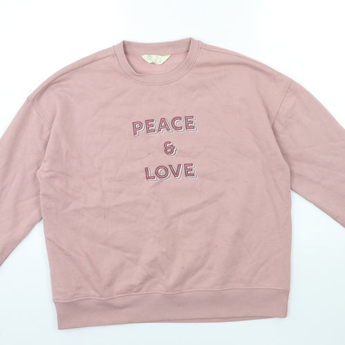 Primark Womens Pink   Pullover Sweatshirt Size 10
