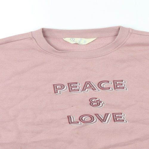 Primark Womens Pink   Pullover Sweatshirt Size 10