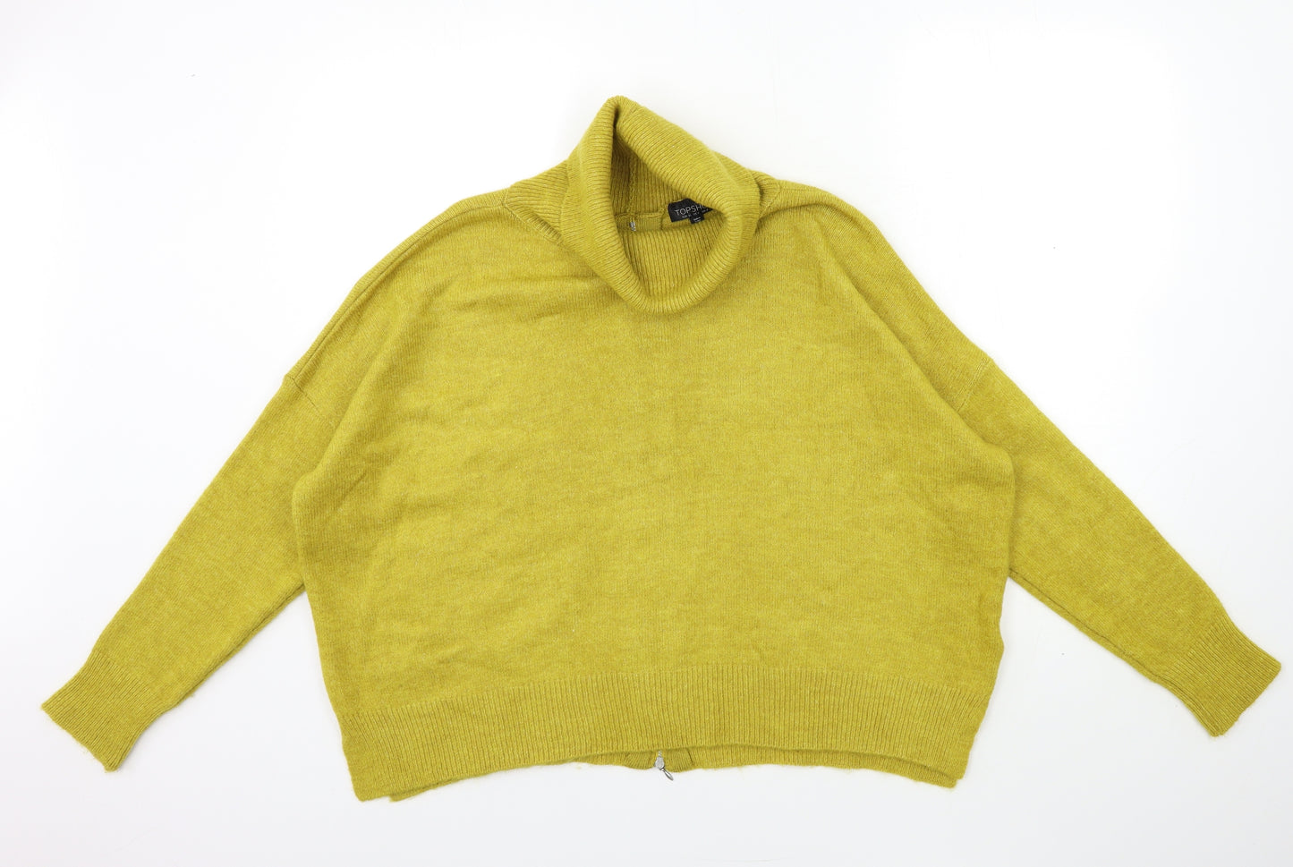 Topshop Womens Yellow  Knit Pullover Jumper Size 8