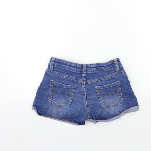 Denim & Co. Girls Blue  Denim Hot Pants Shorts Size 9 Years