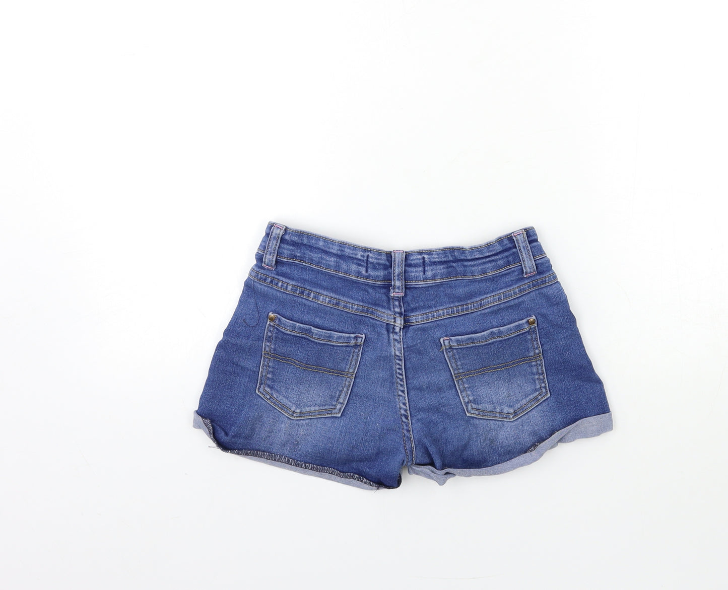 Denim & Co. Girls Blue  Denim Hot Pants Shorts Size 9 Years