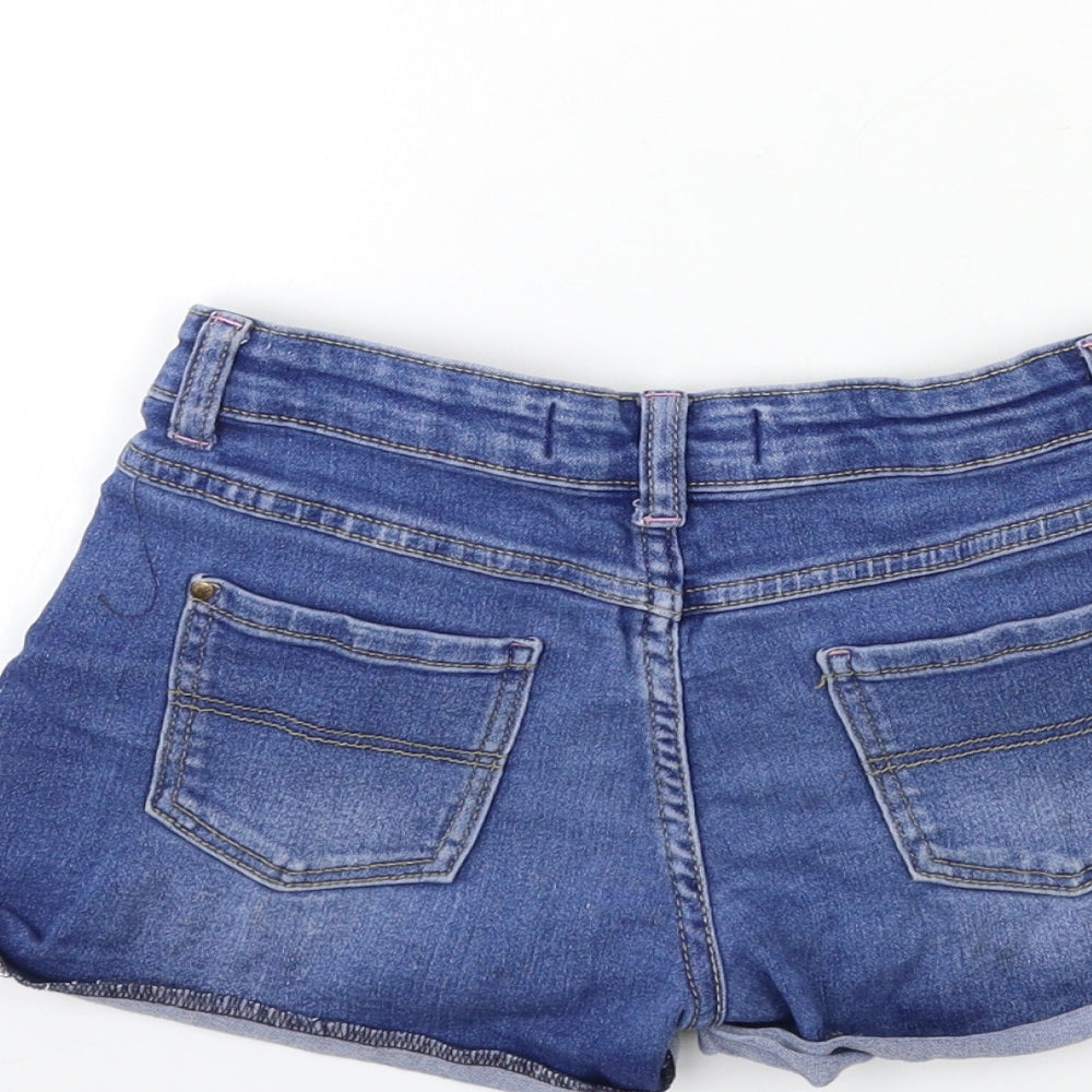 Denim & Co. Girls Blue  Denim Hot Pants Shorts Size 9 Years