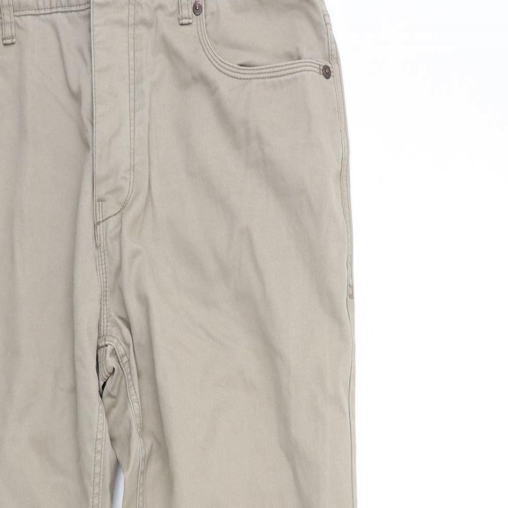 NEXT Mens Beige  Denim Straight Jeans Size 34 in L30 in