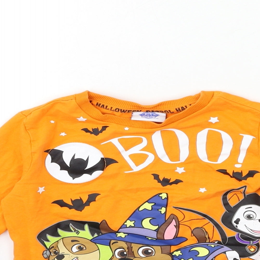 Paw patrol Boys Orange   Basic T-Shirt Size 2-3 Years