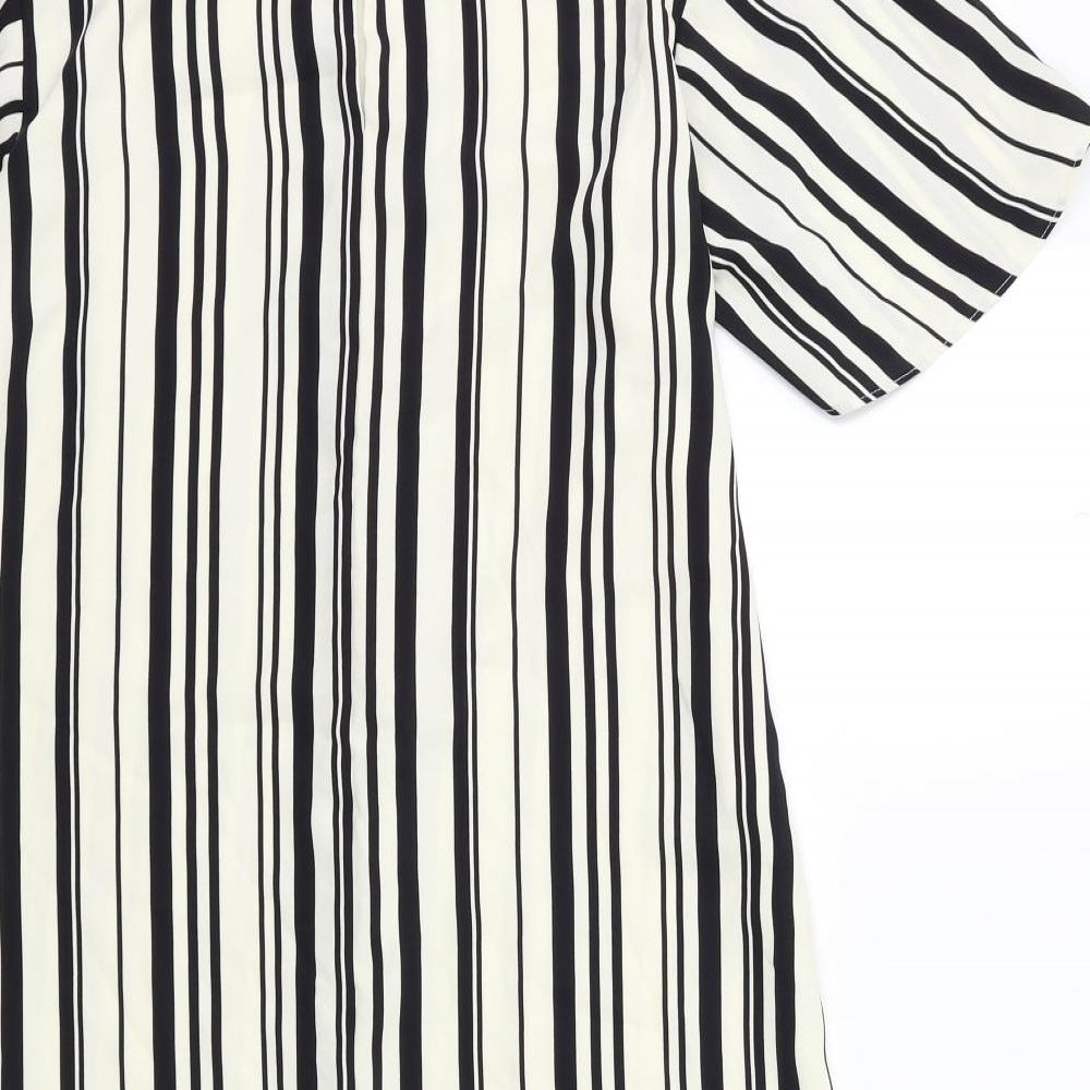 H&M Womens Beige Striped  Shift  Size 12