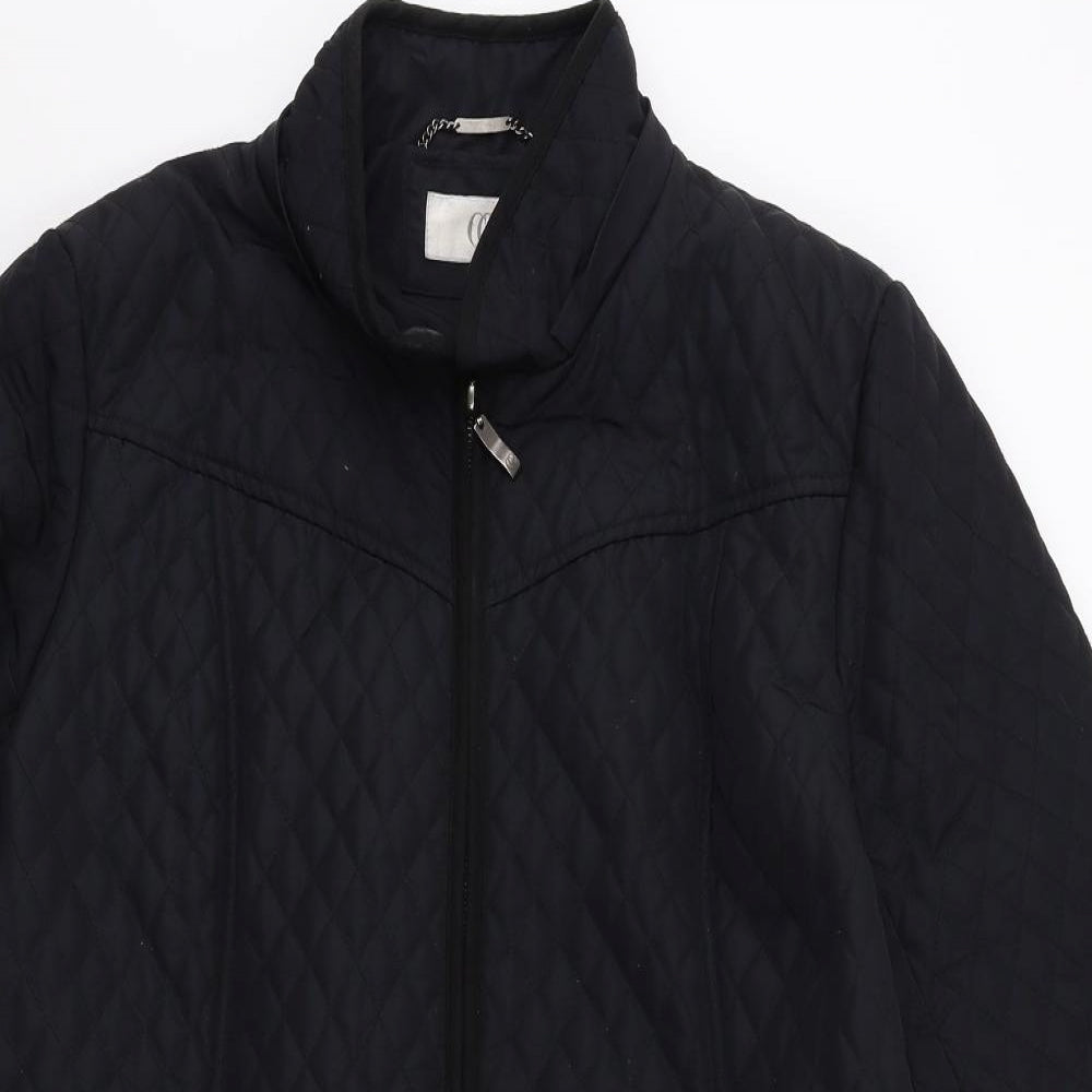 Country Casuals Womens Black   Quilted Coat Size 16