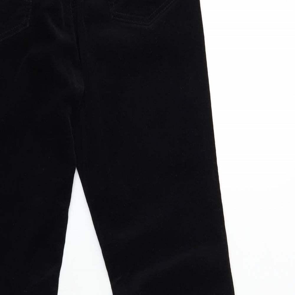 Marks and Spencer Womens Black  Corduroy Trousers  Size 12 L30 in