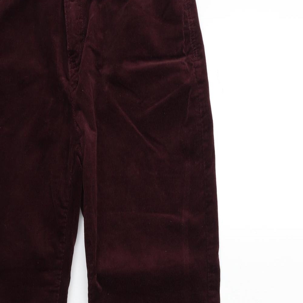 Marks and Spencer Womens Red  Corduroy Trousers  Size 12 L30 in