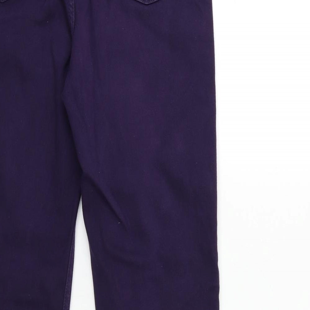 Marks and Spencer Womens Purple  Denim Straight Jeans Size 12 L23 in