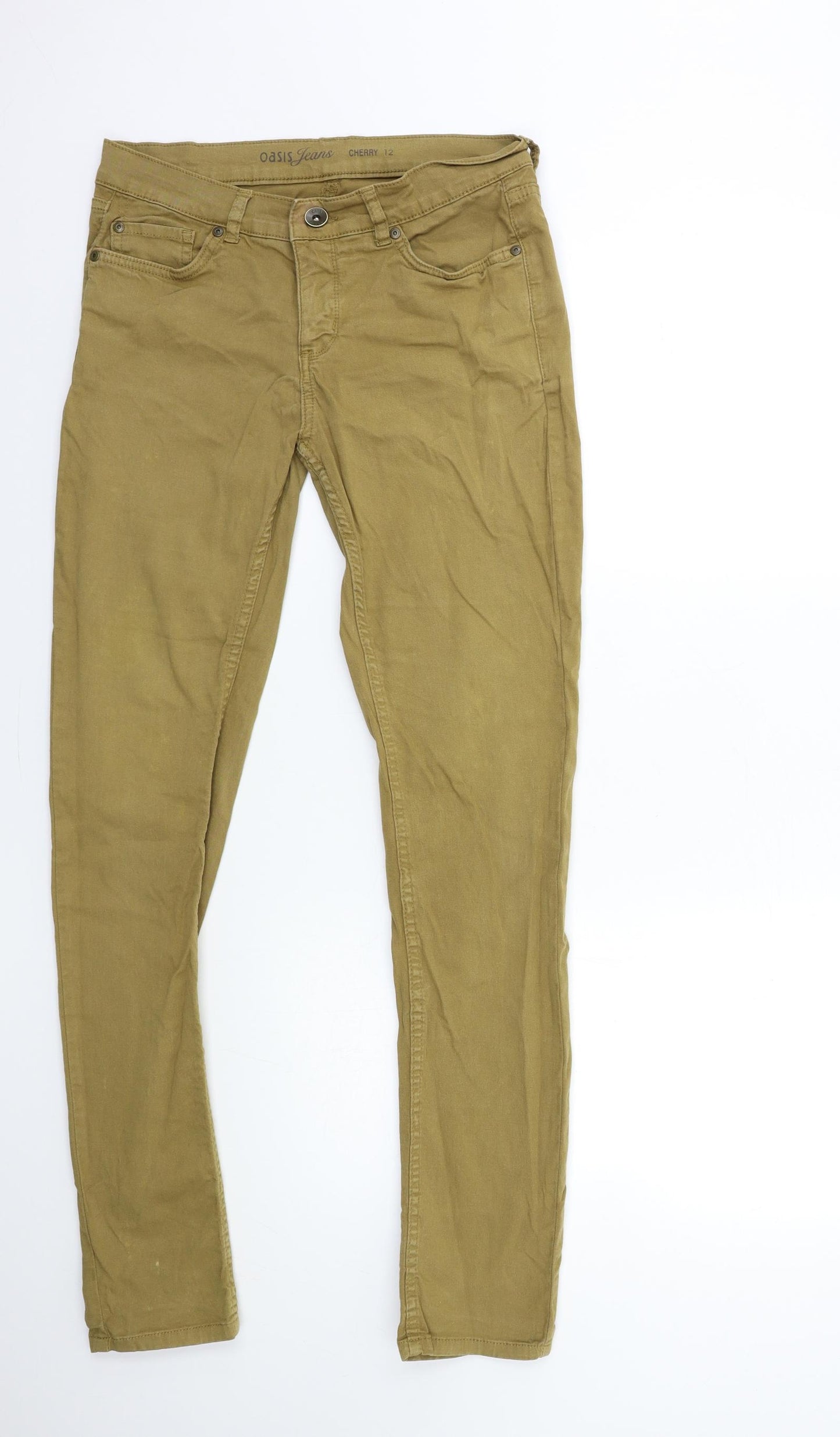 Oasis Womens Brown   Chino Trousers Size 12 L31 in